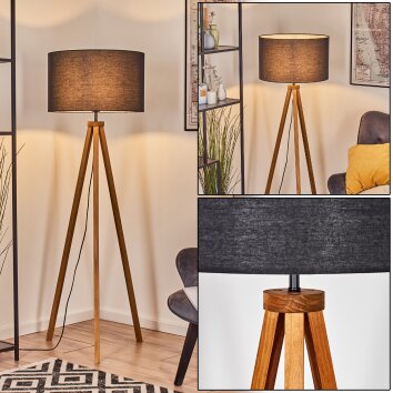 Flemming Lampadaire Écru, Noir, 1 lumière