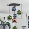 Koyoto Plafonnier, Boule lumineuse Bleu, Vert, Cuivré, 5 lumières