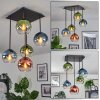 Koyoto Plafonnier, Boule lumineuse Bleu, Vert, Clair, Cuivré, 5 lumières