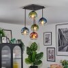 Koyoto Plafonnier, Boule lumineuse Bleu, Vert, Clair, Cuivré, 5 lumières