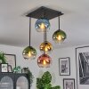 Koyoto Plafonnier, Boule lumineuse Bleu, Or, Vert, Clair, Cuivré, 5 lumières