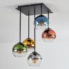 Koyoto Plafonnier, Boule lumineuse Bleu, Or, Vert, Clair, Cuivré, Fumé, 5 lumières