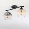 Koyoto Plafonnier, Boule lumineuse Ambre, Clair, Fumé, 2 lumières