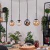 Gastor Suspension, Boule lumineuse, Suspension Ambre, Clair, Fumé, 4 lumières