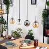 Gastor Suspension, Boule lumineuse, Suspension Ambre, Clair, Fumé, 4 lumières