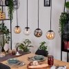 Gastor Suspension, Boule lumineuse, Suspension Ambre, Clair, Fumé, 4 lumières