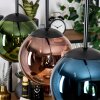Gastor Suspension, Boule lumineuse, Suspension Bleu, Vert, Cuivré, 4 lumières
