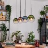 Gastor Suspension, Boule lumineuse, Suspension Bleu, Vert, Clair, Cuivré, 4 lumières