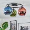 Koyoto Plafonnier, Boule lumineuse 37 cm Bleu, Vert, Cuivré, 3 lumières