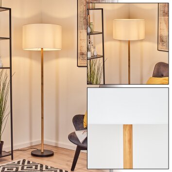 Flemming Lampadaire Écru, Noir, 1 lumière