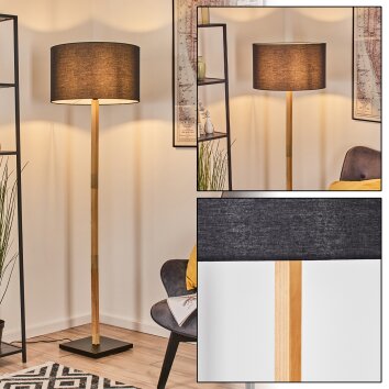 Flemming Lampadaire Écru, Noir, 1 lumière