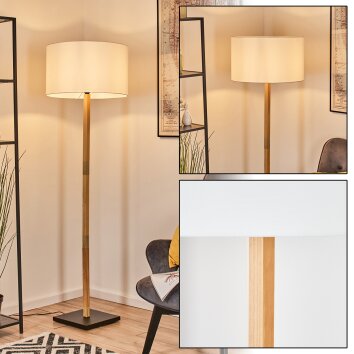 Flemming Lampadaire Écru, Noir, 1 lumière