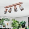Nelar Plafonnier, Spot de plafond Bronze, Chrome, 4 lumières