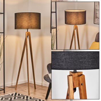 Flemming Lampadaire Écru, Noir, 1 lumière