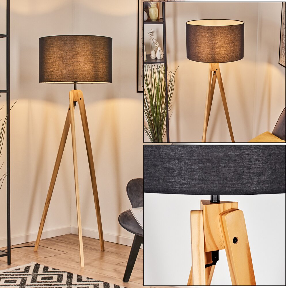 Flemming Lampadaire Écru, Noir, 1 lumière main product photo