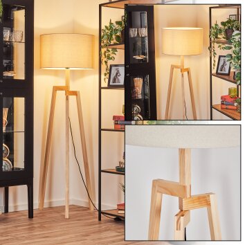 Flemming Lampadaire Écru, Noir, 1 lumière