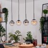 Gastor Suspension, Boule lumineuse, Suspension Ambre, Clair, Fumé, 4 lumières