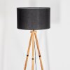 Flemming Lampadaire Bois foncé, Noir, 1 lumière