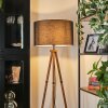 Flemming Lampadaire Bois foncé, Noir, 1 lumière