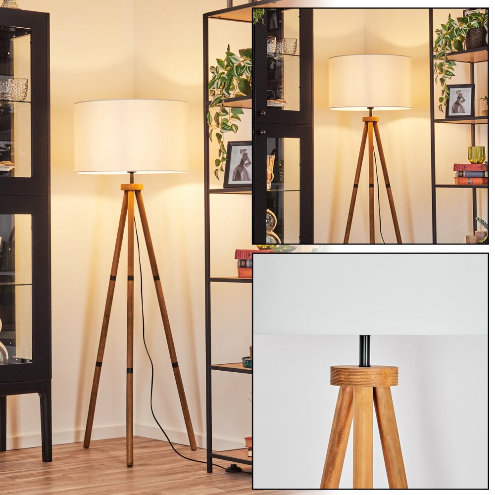 Flemming Lampadaire Bois foncé, Noir, 1 lumière main product photo