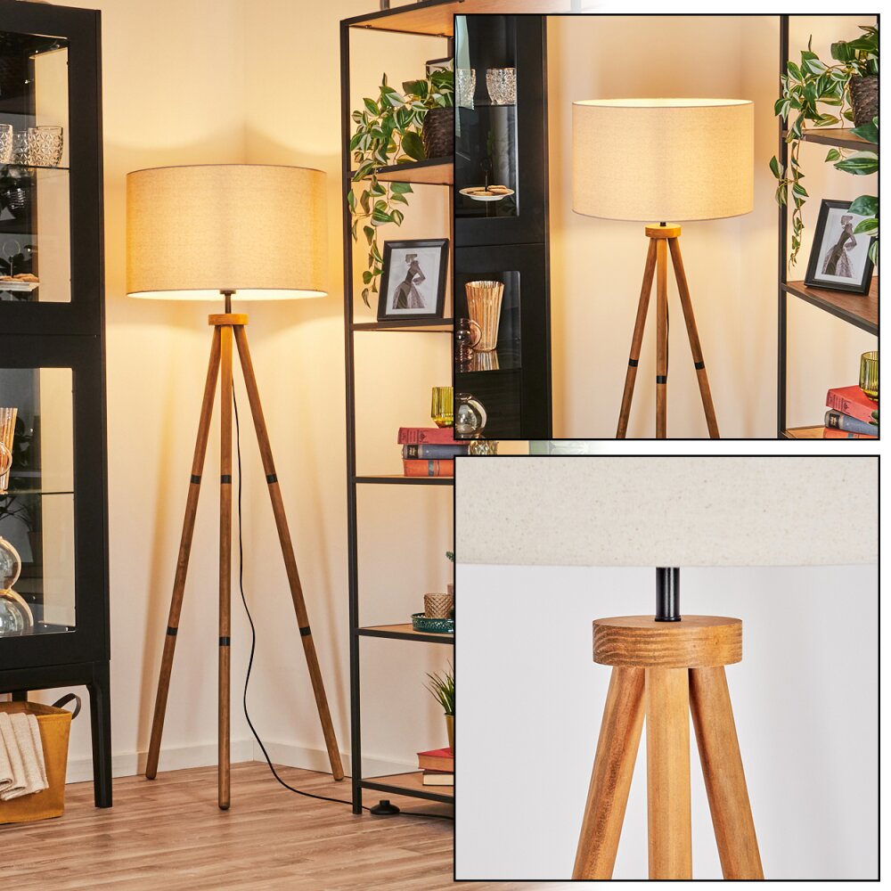 Flemming Lampadaire Bois foncé, Noir, 1 lumière main product photo