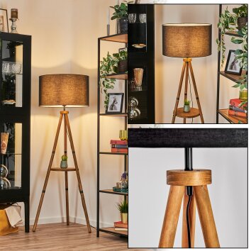Flemming Lampadaire Brun, Écru, Noir, 1 lumière