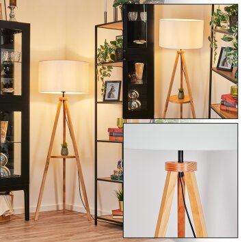 Flemming Lampadaire Écru, Noir, 1 lumière