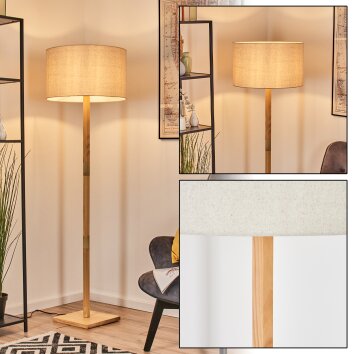 Flemming Lampadaire Écru, 1 lumière