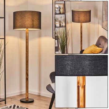 Flemming Lampadaire Écru, Noir, 1 lumière