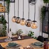 Gastor Suspension, Boule lumineuse, Suspension Ambre, Fumé, 5 lumières