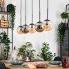 Gastor Suspension, Boule lumineuse, Suspension Ambre, Fumé, 5 lumières
