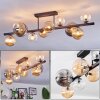 Chehalis Plafonnier, Boule lumineuse Ambre, Clair, Fumé, 10 lumières