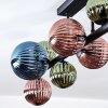 Chehalis Plafonnier, Boule lumineuse Bleu, Vert, Cuivré, 10 lumières