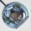 Koyoto Plafonnier, Boule lumineuse 82 cm Bleu, Or, Vert, 7 lumières