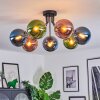 Gastor Plafonnier, Boule lumineuse 82 cm Bleu, Vert, Cuivré, 7 lumières