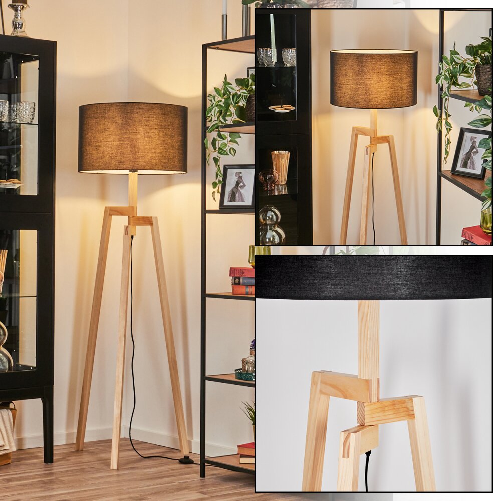 Flemming Lampadaire Écru, Noir, 1 lumière main product photo