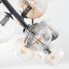 Koyoto Plafonnier, Boule lumineuse Ambre, Clair, Fumé, 10 lumières