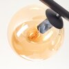 Gastor Plafonnier, Boule lumineuse Ambre, Clair, Fumé, 5 lumières