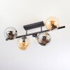 Gastor Plafonnier, Boule lumineuse Ambre, Clair, Fumé, 5 lumières