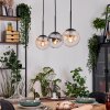 Gastor Suspension, Boule lumineuse, Suspension Ambre, Clair, Fumé, 3 lumières