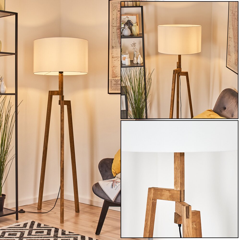 Flemming Lampadaire Écru, Noir, 1 lumière main product photo