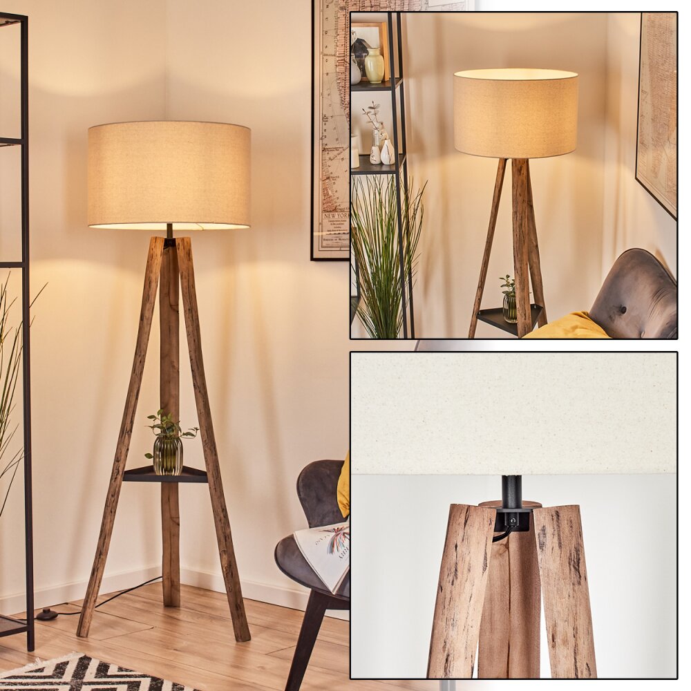 Flemming Lampadaire Écru, Noir, 1 lumière main product photo