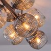 Ripoll Plafonnier, Boule lumineuse Ambre, Clair, Fumé, 10 lumières