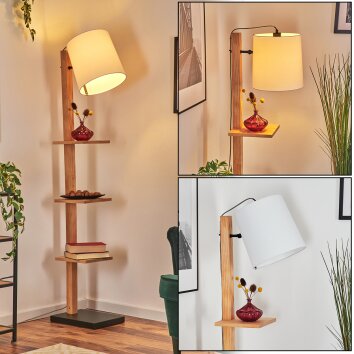 Venor Lampadaire Brun, Écru, Noir, 1 lumière