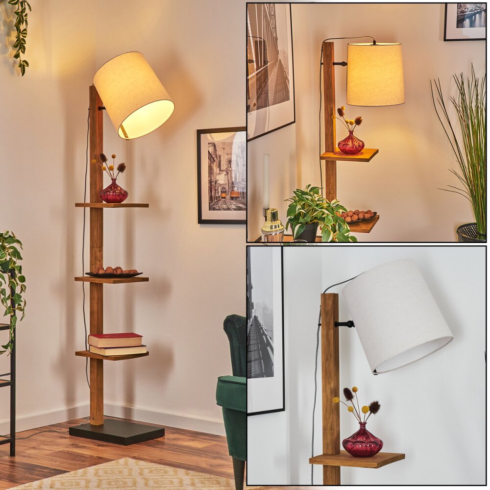 Venor Lampadaire Brun foncé, Écru, Noir, 1 lumière main product photo