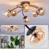 Chehalis Plafonnier, Boule lumineuse 56 cm Ambre, Clair, 6 lumières