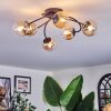 Chehalis Plafonnier, Boule lumineuse 56 cm Ambre, Clair, 6 lumières