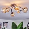 Chehalis Plafonnier, Boule lumineuse 58 cm Ambre, Clair, 6 lumières