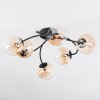 Chehalis Plafonnier, Boule lumineuse 58 cm Ambre, Clair, 6 lumières