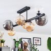 Chehalis Plafonnier, Boule lumineuse Ambre, Clair, Fumé, 8 lumières